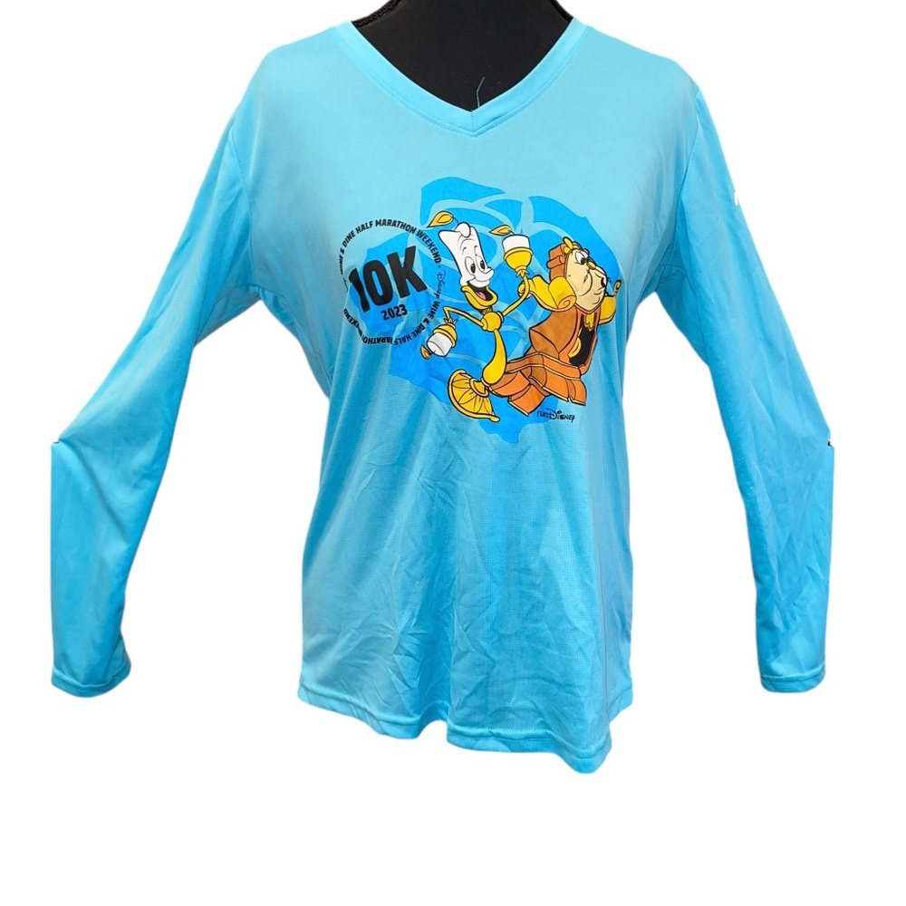 Disney Wine & Dine Half Marathon Rundisney Race Cogsworth Lumiere Shirt Sz M - Picture 3 of 7